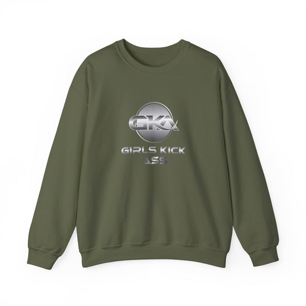 Unisex Girls Kick Ass Heavy Blend™ Crewneck Sweatshirt (silver logo)