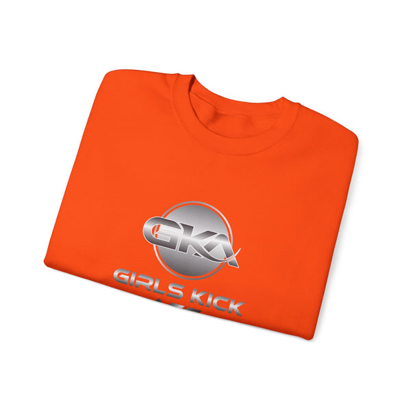 Unisex Girls Kick Ass Heavy Blend™ Crewneck Sweatshirt (silver logo)