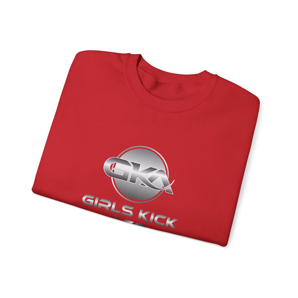 Unisex Girls Kick Ass Heavy Blend™ Crewneck Sweatshirt (silver logo)