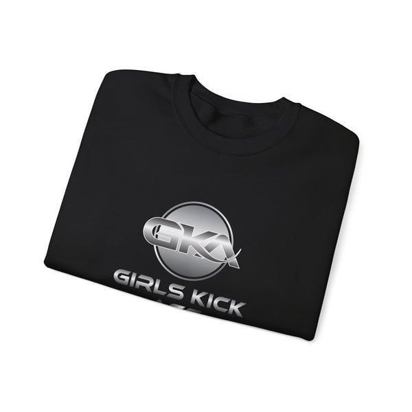 Unisex Girls Kick Ass Heavy Blend™ Crewneck Sweatshirt (silver logo)