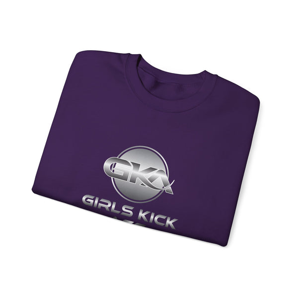 Unisex Girls Kick Ass Heavy Blend™ Crewneck Sweatshirt (silver logo)