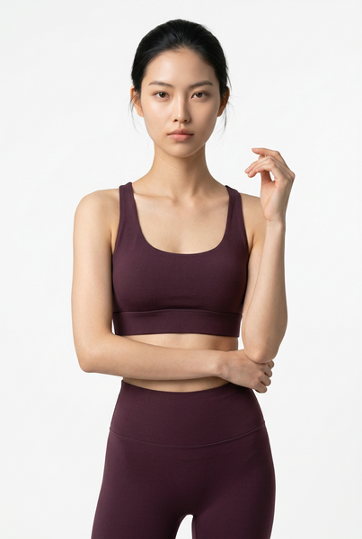 Strappy Sports Bra (plum)