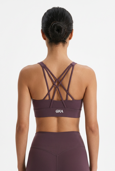 Strappy Sports Bra (plum)