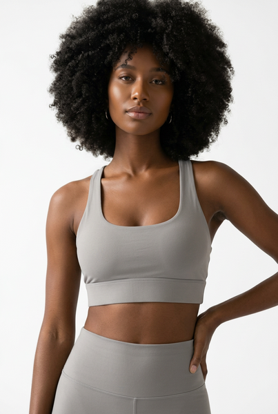 Strappy Sports Bra (light gray)