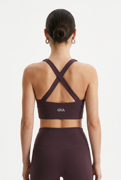 Criss-Cross Sports Bra (plum)