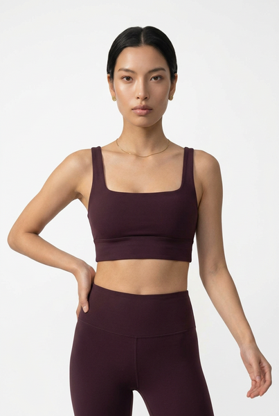 Criss-Cross Sports Bra (plum)