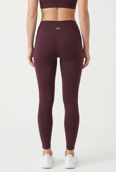 Crossover Waist Leggings (plum)