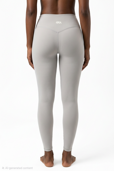 Crossover Waist Leggings (light gray)