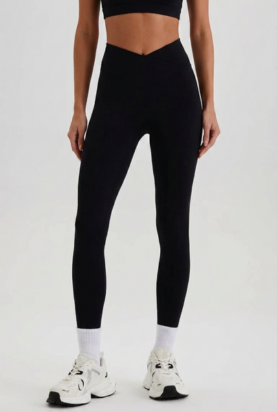 Crossover Waist Leggings (black)